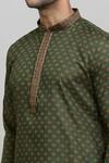 Shop_Arihant Rai Sinha_Green Polyester, Cotton Abstract Print Kurta Set _Online_at_Aza_Fashions