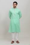 Buy_Arihant Rai Sinha_Green Kurta Cotton Woven Set_Online_at_Aza_Fashions