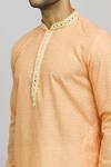 Shop_Arihant Rai Sinha_Orange Kurta Poly Cotton Digital Printed Bandhej Set _Online_at_Aza_Fashions