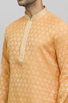 Shop_Arihant Rai Sinha_Orange Kurta Poly Jacquard Woven And Churidar Set _Online_at_Aza_Fashions