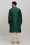 Shop_Arihant Rai Sinha_Green Polyester Embroidery Woven Kurta And Churidar Set _at_Aza_Fashions