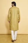 Shop_Arihant Rai Sinha_Multi Color Poly Cotton Digital Printed Floral Kurta And Churidar Set_at_Aza_Fashions