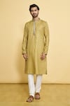 Buy_Arihant Rai Sinha_Multi Color Poly Cotton Digital Printed Floral Kurta And Churidar Set_Online_at_Aza_Fashions