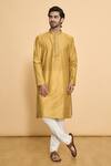 Buy Arihant Rai Sinha Yellow Polyester Beads, Embroidery Thread Work Kurta And Churidar Set at Aza Fashions Buy_Arihant Rai Sinha_Yellow Polyester Beads, Embroidery Thread Work Kurta And Churidar Set_at_Aza_Fashions