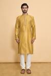Arihant Rai Sinha Yellow Polyester Beads, Embroidery Thread Work Kurta And Churidar Set Online at Aza Fashions Arihant Rai Sinha_Yellow Polyester Beads, Embroidery Thread Work Kurta And Churidar Set_Online_at_Aza_Fashions