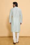 Shop_Arihant Rai Sinha_Blue Polyester Beads, Embroidery Thread And Kurta Set _at_Aza_Fashions