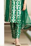 Buy_Sobariko_Green Silk Hand Embroidered Jaal Round Woven Brocade Kurta Set  _Online_at_Aza_Fashions