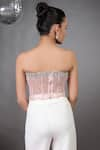 Shop_Talking Threads_Pink Tulle Embellished Crystals Off Shoulder Amor And Pearl Corset  _at_Aza_Fashions