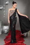 Talking Threads_Multi Color Corset Tulle Embellished Gemma Cutdana Border Saree With  _Online_at_Aza_Fashions