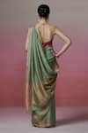 Shop_Dressfolk_Green Handloom Linen Zari Twilight Tunes Border Saree  _at_Aza_Fashions