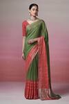 Buy Dressfolk Red Handloom Cotton Zari Striped Linen Saree With Running Blouse at Aza Fashions Buy_Dressfolk_Red Handloom Cotton Zari Striped Linen Saree With Running Blouse _at_Aza_Fashions
