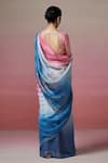 Shop_Dressfolk_Pink Handloom Linen Ombre Dreams Zari Border Saree  _at_Aza_Fashions