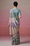Shop_Dressfolk_Multi Color Handloom Linen Stripes Love Song Saree _at_Aza_Fashions