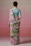 Shop_Dressfolk_Multi Color Handloom Linen Stripes Cherie Amour Saree _at_Aza_Fashions