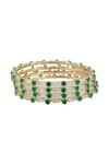 Saga Jewels_Gold Plated Stones Embellished Bangles - Set Of 4_at_Aza_Fashions