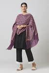 Buy_Toosh Kashmir_Purple Sozni Hand Embroidered Pashmina Shawl _at_Aza_Fashions