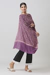 Toosh Kashmir_Purple Sozni Hand Embroidered Pashmina Shawl _Online_at_Aza_Fashions