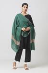 Buy_Toosh Kashmir_Green Sozni Palladar Embroidered Pashmina Shawl_at_Aza_Fashions