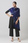 Toosh Kashmir_Blue Sozni Embroidered Botidar Pashmina Shawl _Online_at_Aza_Fashions