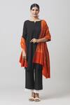 Buy_Toosh Kashmir_Orange Sozni Hand Embroidered Pashmina Shawl _Online_at_Aza_Fashions