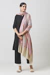 Buy_Toosh Kashmir_Grey Sozni Work Jamawar Pashmina Shawl _at_Aza_Fashions