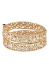 Saga Jewels_Gold Plated Gota Patti Kundan Polki Embellished Bangles - Set Of 2_Online_at_Aza_Fashions