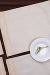 Buy_VEDA HOMES_Cream 100% Cotton Lace Border Embroidered Placemats - Set Of 6 _at_Aza_Fashions