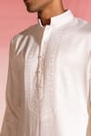 Seven_Off White Cotton Embroidery French Knots Kurta _Online_at_Aza_Fashions