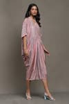 Buy_Ritu Kumar_Multi Color Viscose Bandeau Neck Coco Striped Print Kaftan Dress _Online_at_Aza_Fashions