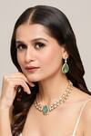Buy_Moh-Maya By Disha Khatri_Gold Plated Stones Doublet Embellished Necklace Set _at_Aza_Fashions
