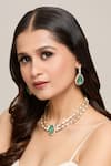 Shop_Moh-Maya By Disha Khatri_Gold Plated Stones Doublet Embellished Necklace Set _Online_at_Aza_Fashions