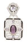 Moh-Maya by Disha Khatri_Silver Plated Stones Studded Pendant Necklace Set _Online_at_Aza_Fashions