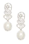 Moh-Maya By Disha Khatri_Silver Plated Pearls, Stones Embellished Choker Set _Online_at_Aza_Fashions