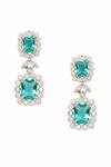 Buy_Moh-Maya By Disha Khatri_Silver Plated Stones Studded Pendant Necklace Set _Online_at_Aza_Fashions
