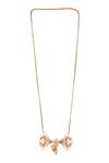 Buy_Itrana_Gold Plated Sash Geometric Carved Pendant Necklace _at_Aza_Fashions