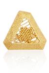 Buy_Itrana_Gold Plated Beads Triangle Shaped Ring 2 Pcs Set _Online_at_Aza_Fashions