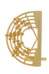 Itrana_Gold Plated Beads Half Crescent Carved Cutwork Ring _at_Aza_Fashions