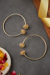 Shop_ITRANA_Gold Plated Spheric Stellar Hoops _at_Aza_Fashions