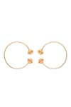 ITRANA_Gold Plated Spheric Stellar Hoops _Online_at_Aza_Fashions