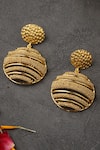 Buy_ITRANA_Gold Plated Lucia Trellis Danglers _at_Aza_Fashions