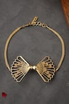 Shop_ITRANA_Gold Plated Bow Cheer Choker _at_Aza_Fashions