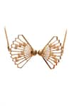 Buy_ITRANA_Gold Plated Bow Cheer Choker _Online_at_Aza_Fashions