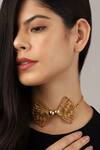 ITRANA_Gold Plated Bow Cheer Choker _Online