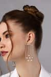 Buy_ITRANA_Rose Gold Nolana Pearl Frame Earrings _at_Aza_Fashions