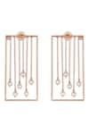 Shop_ITRANA_Rose Gold Nolana Pearl Frame Earrings _at_Aza_Fashions