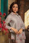 Shop_Label Niti Bothra_Pink Silk Chanderi Print Floral Collared Neck Mughal Shirt With Pant _Online_at_Aza_Fashions