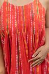 PRACHI KAMAT_Orange Cotton Linen Printed Portuguese Folk Motif Round Maxi Dress _Online_at_Aza_Fashions