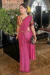 Buy_Leela By A_Multi Color Chanderi Ghungroo Border Embellished Pre-draped Saree Set 
