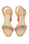 Shop_Papa Don't Preach Accessories_Orange Beads, Crystals, Rhinestones Flaming Katy Block Heels _at_Aza_Fashions