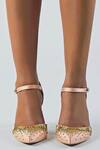 Shop Papa Don't Preach Accessories Rose Gold Studs Isadora Metallic Studded Stilettos Online at Aza Fashions Shop_Papa Don't Preach Accessories_Rose Gold Studs Isadora Metallic Studded Stilettos _Online_at_Aza_Fashions